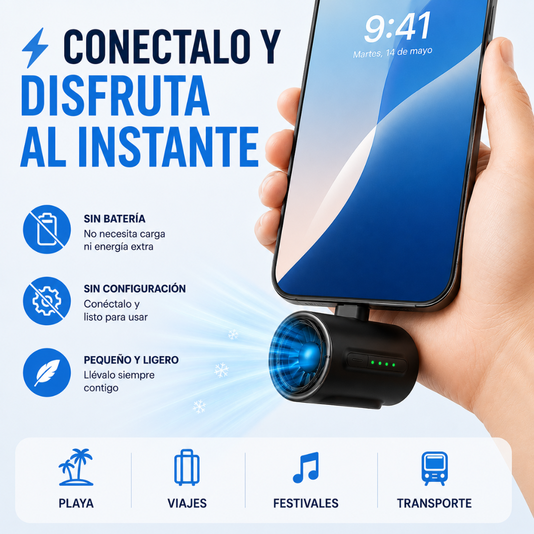 Ventilador Ultra Potente para Movil