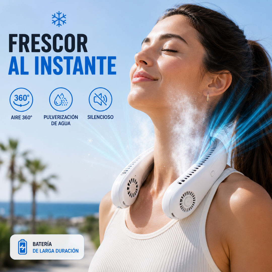 Ventilador de cuello con nebulizador