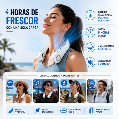 Ventilador de cuello con nebulizador